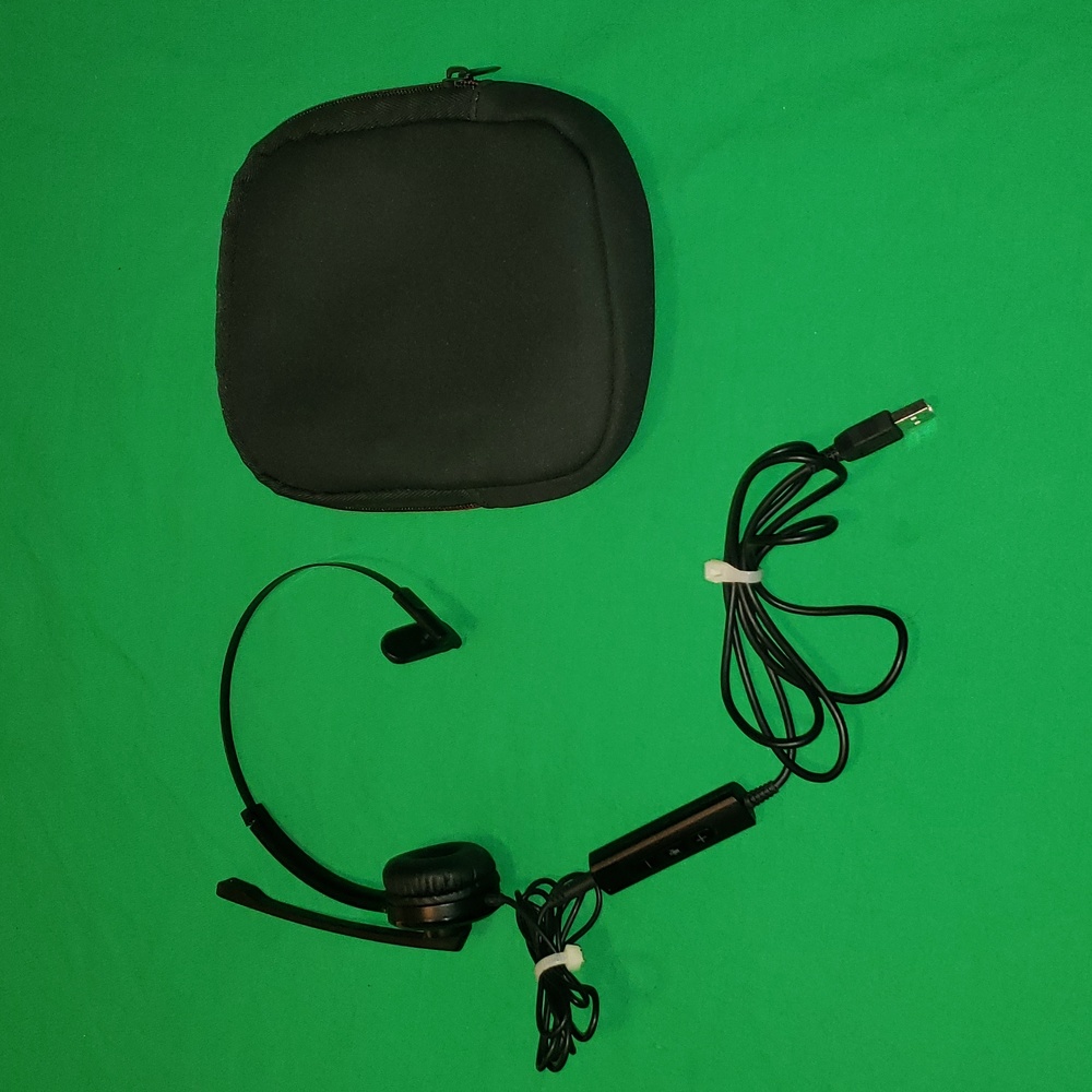 Mpow Single Sided USB Headset with Microphone and case